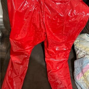 Ivy Park Red Patent Leather Pants Brand New
